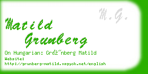 matild grunberg business card